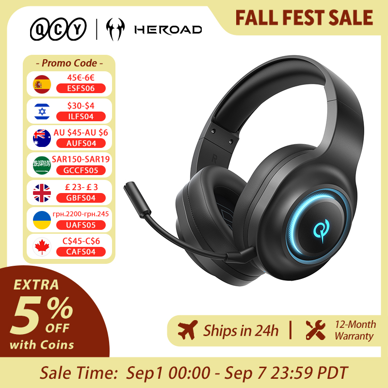 Gaming Headset 7.1 - Casque de jeu QCY Heroad V200