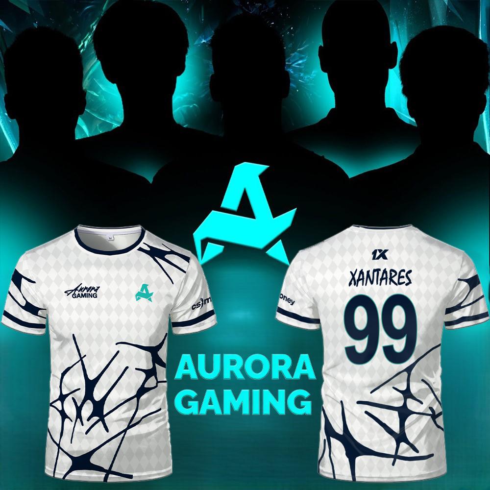 Esports Gaming Sleeve - Équipe d'Esports Aurora Gaming Jersey T-shirts
