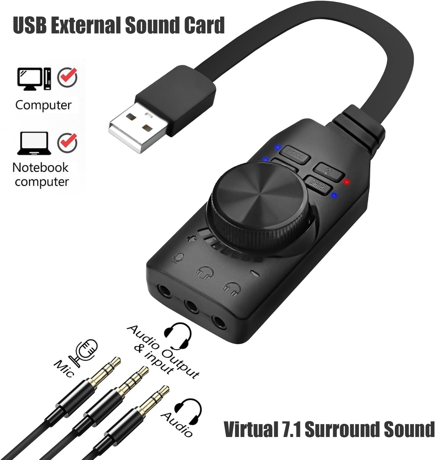 Carte son USB, son surround vi - Gaming Headset 7.1 avis et prix